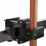 4smile SunnyRock Parasol Holder Balcony Railing - Extra Strong Aluminium Parasol Holder Balcony - Universal Umbrella Holder Balcony Railing Replaces Parasol Stand Balcony, Black