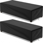 Bonna Pack of 2 Garden Lounger Covers with Adjustable Drawstring, Waterproof, UV-Resistant, Tear-Resistant, Heavy Duty 500D Oxford Sun Lounger Cover, Protective Cover for Garden Lounger 200 x 68 x 30