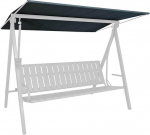 Angerer Freizeitm&ouml;bel GmbH Hollywood kiikede p&auml;ikesevarju - sobib paljudele 3-kohalistele Hollywood kiikedele - kiikede katus Made in Germany (Draltex Light Grey, 210 x 145 cm)