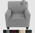 ZNSAYOTX Chair Covers with Armrests for Living Room High Stretch Spandex Pet Friendly Armchair Furniture Protector Covers (Black and White, Chair)