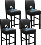 Bestenrose veekindlad toolikatted, 4 baari toolikatte komplekt, PU nahast toolikate, baaritooli katted, Stretch High Stool Chair Covers, toolikate s&ouml;&ouml;gitoolile (must, 4 t&uuml;kki)