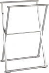 Wenko Towel-/Clothes Stand Lava Collapsible, Stainless-Steel Silver, 53.5 x 30 x 80.5 cm