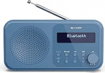 SHARP DR-P420(BL) Tokyo kaasaskantav digitaalne raadio - Bluetooth 5.0, DAB+/FM, kompaktne, USB/akutoitega, kahesageduslik h&auml;ire, 40 jaama m&auml;lu, 3,5 mm k&otilde;rvaklapipesa - terasesinine