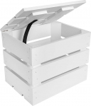 Creative Deco puidust kast kaanega, valge, 27,5 x 20 x 21,5 cm, dekoratiivne puidust kirst kaanega, v&auml;ikesed kingitused, kirst, puust kast, ideaalne kinkekarp, veinikarp, m&auml;nguasjakarp, hoiukast