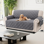 H.Versailtex 100% veekindlad diivanikatted, diivanikatted, diivanikate elutuppa, pestavad diivanikatted k&uuml;ljetaskuga, lemmikloomade diivanikate, diivanikaitsja (pluss suurus, 2-kohaline, hall)