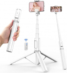 Selfie-Stick-Stativ - Stativ f&uuml;r iPhone mit Fernbedienung, lihtsam Telefonst&auml;nder f&uuml;r Android, ausziehbarer Handy-Stativ, kompatibel mit allen Handys f&uuml;r Videoaufnahmen/Foto/Live-Stream/Vlog