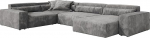DELIFE Sirpio Living Area XL Microfibre Taupe 360 x 260 cm Chaise Longue Variable