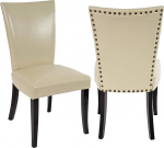 Mendler Chesterfield s&ouml;&ouml;gitoolid 2 tk MVG sertifitseeritud kunstnahast kreemjas tumedad jalad