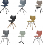 Skandinaavia s&ouml;&ouml;gitool Kontoritool Erinevad jalad + v&auml;rvid Julien V&auml;rv pruun Suurus 5 Puit