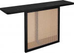 Kitsas konsoollaud talumajapidamise stiilis, T-kujuliste jalgadega puidust kohvilaud diivani taga sissep&auml;&auml;sualasse, elutuppa (120 x 30 x 75 cm/47 x 12 x 29,5 tolli)