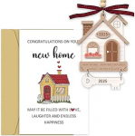 Geschenk zum Einzug f&uuml;r Paare, Willkommenskarte zum Aufh&auml;ngen, charmant, personalisierbar, Einweihungsgeschenk f&uuml;r Freunde, Familien, Kollegen, Happy New Year, Geburtstagsparty-Dekoration