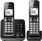 Panasonic KX-TGD322EB juhtmevaba kodutelefon h&auml;irivate k&otilde;nede blokeerija ja digitaalse automaatvastajaga - 2 tk.
