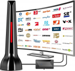 DVB-T/DVB-T2 antenn koos v&otilde;imendiga Indoor 36Dbi+ HDTV siseruumides, signaali kvaliteet alumiinium s&uuml;damiku kaudu, magnetilise alusega - 3 meetrine kaabel, toetab 4K 1080P - k&otilde;ik telerid DAB/UHF/VHF