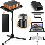 CAHAYA Beamer St&auml;nder Projektor Halterung: Projektor St&auml;nder Boden mit 360&deg; Drehung Schwenk-Neige-Kopf, DREI Verwendungsarten H&ouml;henverstellbar von 90 cm bis 130 cm f&uuml;r Verschiedene Ger&auml;te, CY00377-1