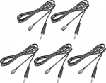 hankimise kaart Infrapunase saatja pikenduskaabel 1.5m pikk 45 kraadine kiirguse nurk 3.5mm Jack Single Black Head Pack of 5
