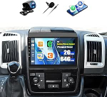 OiLiehu Android 13 autoraadio Fiat Ducato 2010/Citroen Jumper/Peugeot Boxer juhtmevaba CarPlay Android autoga, 9-tolline IPS autoraadio GPS Bluetoothiga Mirror Link FM RDS WiFi SWC EQ + tagurdamine
