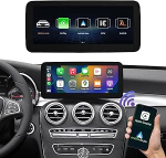 Road Top 10,25-tolline traadita CarPlay juhtmevaba CarPlay Android auto puuteekraan Mercedes Benz C GLC V klassi W205 W447 2016-2018 aasta NTG5.0/5.1/5.2 s&uuml;steemiga, tugi Mirrorlinkile