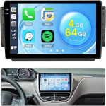 Roinvou 4+64G Android 15 autoraadio Peugeot 208/2008 2012-2018 traadita Carplay Android autoga, 10-tolline autoraadio Incell puuteekraaniga GPS-navigatsiooniga Bluetooth EQ WiFi RDS FM SWC MIC tagurdamine