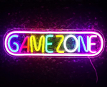 Wanxing Game Zone Neon Sign Gamer LED Neon Light Gaming Zone Neon Lights Wall for Playroom Decoration, Play Area, Room Decor, Pub, Gift for Teenagers, Friends, Boys
