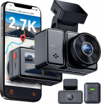 VANTRUE E2 2.7K+2.7K Dash Cam auto eesmine tagumine 5GHz WiFi 9MB/S GPS, kaugjuhtimise h&auml;&auml;lk&auml;sklused Dash Cam Dual 1944P/1440P WDR &ouml;ise n&auml;gemise puhver parkimisrežiimiga autokaamera, 2.45 tolli 320&deg; G sensor, max.