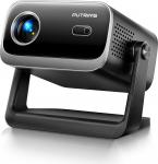 Elektriline fookus/automaatne keystone'i korrigeerimine: WiFi Bluetooth kaasaskantav mini projektor Full HD 1080P toetatud, tolmukindel LED projektor 145&deg; p&ouml;&ouml;ratav 50% Zoom kodukino / v&auml;ljas mobiiltelefoni jaoks.