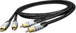 Hicon Ambience HIA-C2C2-0300 Stereo Audio RCA kaabel OFC kolmekordselt varjestatud stereos&uuml;steemide v&otilde;imenditele ja fonolevi 3 m