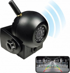 T&auml;iustatud traadita tagavarakaamera magnetiline haakeseadeldis, laetav akutoitega WiFi tagurduskaamera, 720P IP68 veekindel tagurduskaamera veoauto / RV / matkaauto / haagise jaoks iPhone iPad Androidile