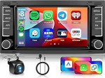 [6G+128G] 8-tuumaline autoraadio VW Touareg Transporter T5 Multivan Android raadio Bluetooth Navi, Hodozzy 2 DIN 7-tolline puuteekraan juhtmevaba Carplay Android auto, WiFi Canbus DSP FM RDS + kaamera