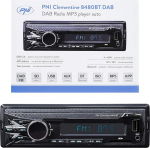 DAB MP3 autoraadio PNI Clementine 8480BT 4 x 45 W 12/24 V 1 DIN SD, USB, AUX, RCA, Bluetooth ja USB 1,5 A telefoni laadimiseks.