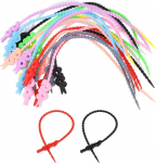 hankekaart 30 St&uuml;ck 25,4 cm Silikon-Kabelbinder, wiederverwendbare Kabelbinder, Kabelbinder, Kabelwickel, Management-Organizer f&uuml;r Zuhause, B&uuml;ro, K&uuml;che, Lebensmitteltasche, gemischte Farben