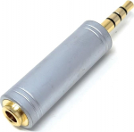 DRUT 1 st&uuml;cke 3,5mm 4 Pole Stereo Jack auf 3,5mm Buchse Konverter Audio Video Kabel Adapter Silber Gold