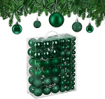 Relaxdays Christmas Baubles Komplekt 138 plastikust s&auml;deleva matiga l&auml;ikivad kuusepuude kaunistused Tumeheline