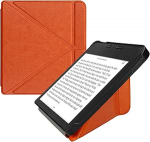 kwmobile Case Compatible with Kobo Libra 2 Case - Faux Leather Case - eReader Protective Case - Cover Orange
