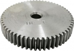1 x spur gear 1M60/61/62/63/64/65/66/67T, blind hole diameter 8 mm, gear 45# carbon steel material, total height of motor gear 10 mm (62 teeth)