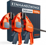 PRESCH &uuml;he k&auml;ega klambrid 300 mm 2 tk - klambrikomplekt 150 kg klambrite j&otilde;uga koheseks kinnitamiseks - vastupidavad kiirlahtijad t&auml;nu s&uuml;sinikterasest ja klaaskiuga tugevdatud korpusele - laialivalgumisfunktsiooniga klambrid