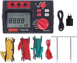 Fafeicy Elektrisches Megaohm-Messger&auml;t, Professioneller, Feuchtigkeitsbest&auml;ndiger, Multifunktionaler Isolationstester mit Hintergrundbeleuchtetem LCD-Display f&uuml;r Elektriker und (EU-Stecker 110-240 V)