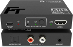 FeinTech AX130 HDMI ARC audioadapter televiisorile koos helitugevuse juhtimisega, samaaegne heliv&auml;ljund Toslink RCA AUX kaudu