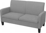 LAPOOH 2-Seater Sofa, Living Room Couch, Living Room Furniture, Youth Sofa, Lounger Living Room, Sofas & Couches, Youth, 135 x 65 x 76 cm, Light Grey