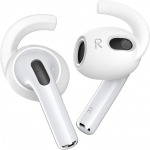 Gcioii k&otilde;rvapadjad AirPods 3 jaoks Silikoonist 3 paari k&otilde;rvaklambrit libisemata k&otilde;rvaklappide katted ekstra hoiukott, mis &uuml;hildub Apple AirPods 3 2021 (valge)