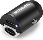 12 V pistik USB C, 45 W sigaretis&uuml;&uuml;taja USB C autoadapter [PPS PD 45W QC 3.0] Super Mini All-Metal autolaadija USBC kiirlaadimine &uuml;hildub iPhone 15/14/13/12 Pro Max, Galaxy S23 S22-ga