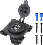 Dual USB laadija pistikupesa Dual Port Power Outlet 5V 1A/2.1A Kiirlaadimine telefonile Tablet GPS GPS 12V s&otilde;iduki mootorratta RV matkaauto haagissuvila paat jaht