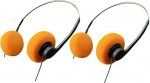 Retro-Over-Ear-Kopfh&ouml;rer, Vintage-Feelings-B&uuml;gel-Kopfh&ouml;rer, Retro-Kopfh&ouml;rer, kerge, Hi-Fi-Stereo-Kopfh&ouml;rer, Kopfh&ouml;rer, f&uuml;r die meisten Handys, Wiedergabe von Pevices Kopfh&ouml;rern, Orange, 2 St&uuml;ck