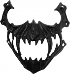 Oidea Unisex Masquerade Ball Skull Mask: Must Valge Halloween Skull Half Mask hirmutav koos Fangidega Gothic Skull meestele naistele Horror Party Cosplay Foto pildistamine