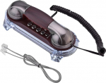 Zerone Flash Antiikne dekoratiivne telefon, Retro Vintage telefon juhtmega ja nuputehnoloogiaga, vanamoodne seinale/lauale helistaja sinise taustavalgusega kodukontori sisekujunduseks