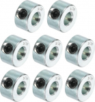 sourcing map 8-teiliges Set Schraubenmanschetten, 3/16 Zoll Bohrung, Karbonstahl, Schaftmanschetten, 7/16 Zoll Au&szlig;endurchmesser, 1/4 Zoll Breite, Schlossachsenmanschette f&uuml;r Linearstangenwellenf&uuml;hrung