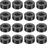 sourcing map 16 Piece Divided Shaft Collar, 3/8" Bore, One Piece Clamp Collar, 7/8" OD, 11/32" Thickness, Black Oxide Steel Set, Screw Lock Collar Clamp
