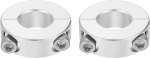 hankimise kaart 2 Pack Double Split Shank Sleeve 5/8 "Bore kaheosaline Clamp Collar 1.5" OD Compression Fitting (2024 Alumiinium)