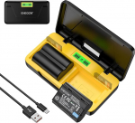 ENEGON NP-W235 20W kahe aku kiirlaadija komplekt (2 x 2600mAh) X-T5, X-T4, GFX100 II, GFX100S II, GFX 100S, GFX 50S II, GFX100RF, VG-XT4, X-H2S, X-H2 ja X-S20 jaoks.