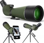 20-60x80 Spotting Scope sihtm&auml;rgi pildistamiseks Spotter Rifle Scope koos statiiviga telefoni adapteri kandekott BAK4 monokulaarne teleskoop jahipidamiseks Bird Watching Green