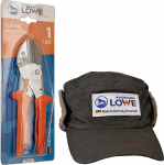 Original L&Ouml;WE 1 Professional Anvil Secateurs 1.104 roostevabast terasest tera ja mittekleepuva kattega ning sooja voodriga talvem&uuml;ts, ideaalne talviseks aiat&ouml;&ouml;ks.